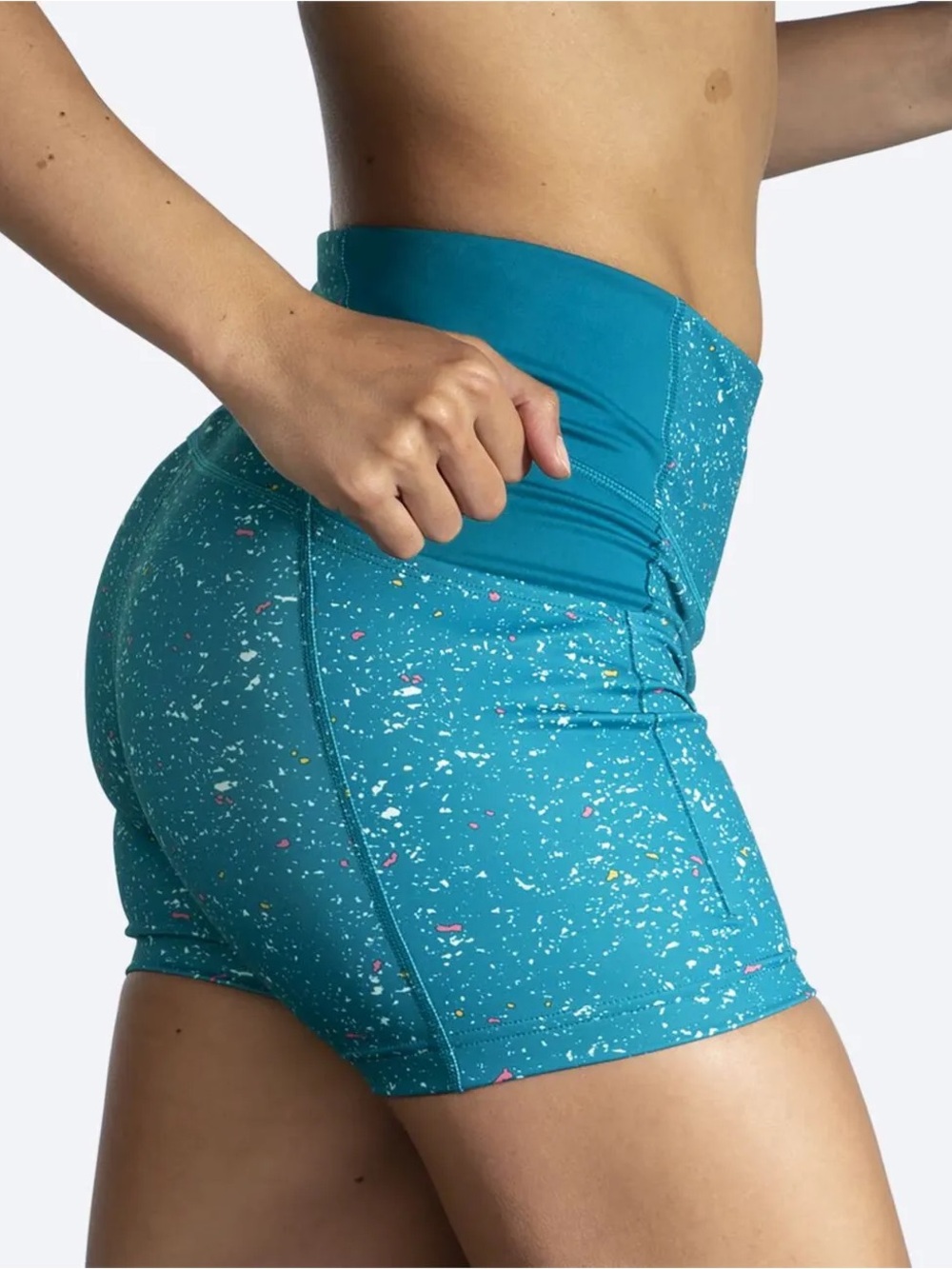 Brooks Teal Speckle Print Women’s Shorts
